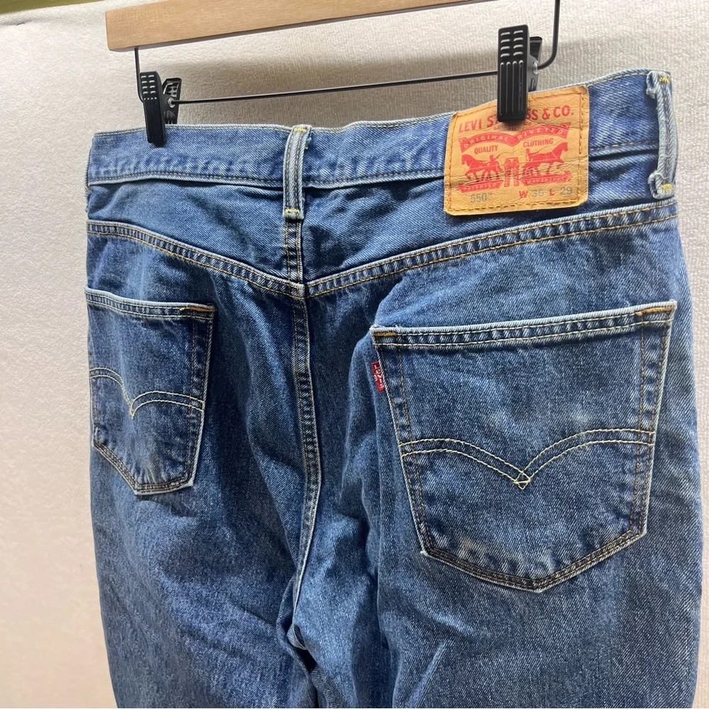 Levi’s 550 Relaxed Fit Jeans Mens 36/29 Blue Denim‎ 100% Cotton Pants 2917